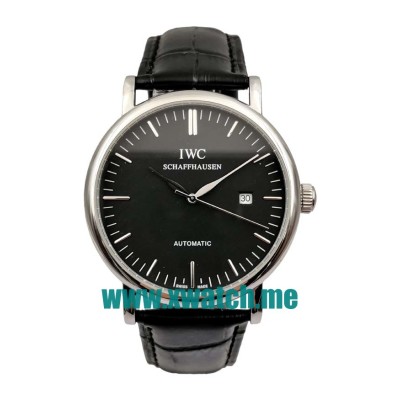 41.5MM Steel Replica IWC Portofino IW356308 Black Dials Watches UK