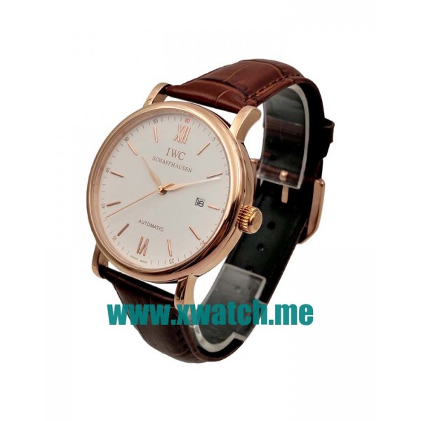 41.5MM Rose Gold Replica IWC Portofino IW356504 White Dials Watches UK