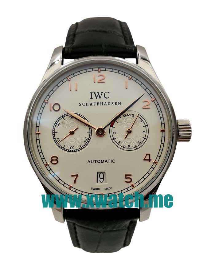 42.3MM Steel Replica IWC Portugieser IW500114 White Dials Watches UK