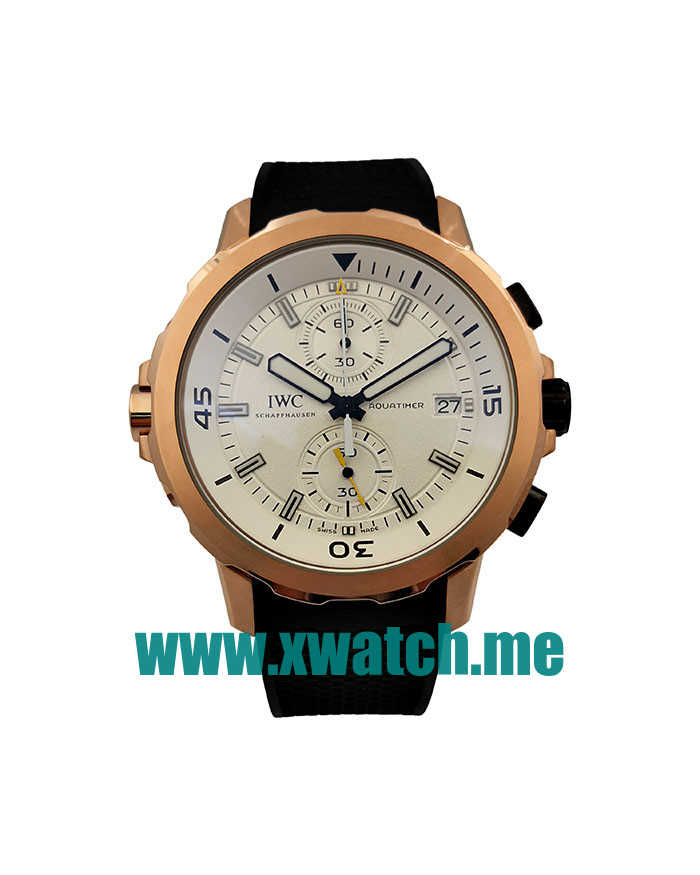 46MM Rose Gold Replica IWC Aquatimer IW329001 White Dials Watches UK