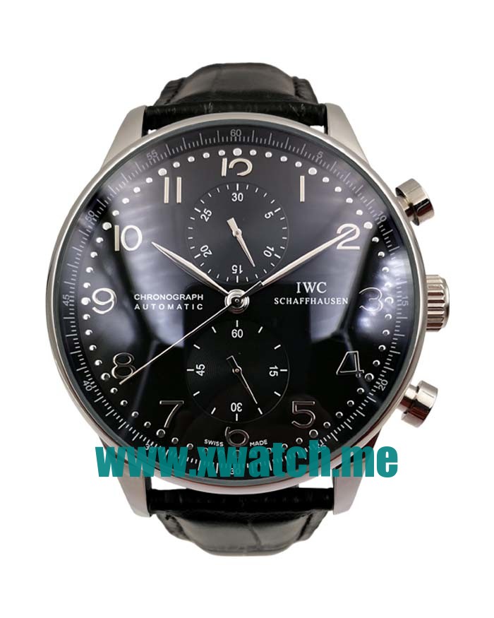 44MM Steel Replica IWC Portugieser IW371447 Black Dials Watches UK