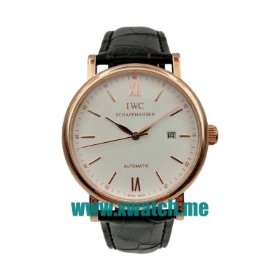 41.5MM Rose Gold Replica IWC Portofino IW356504 White Dials Watches UK