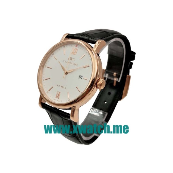 41.5MM Rose Gold Replica IWC Portofino IW356504 White Dials Watches UK