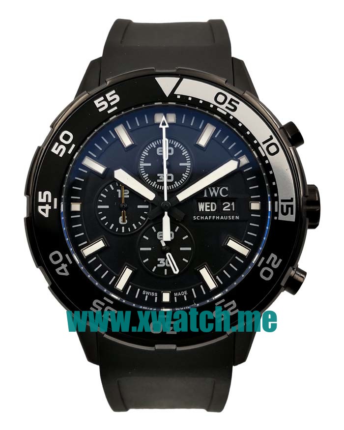 45MM Black Steel Replica IWC Aquatimer IW376705 Black Dials Watches UK